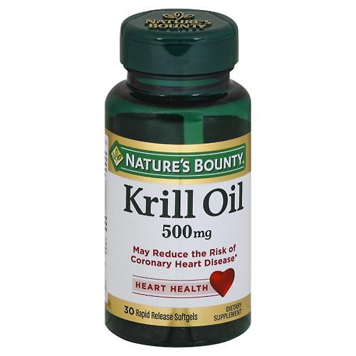 Image for Natures Bounty Krill Oil, 500 mg, Rapid Release Softgels,30ea from MIDLOTHIAN APOTHECARY WATKINS CENTRE