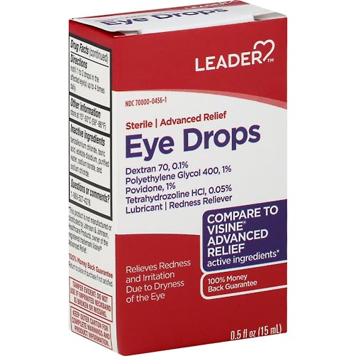 Image for Leader Eye Drops, Advanced Relief,0.5oz from MIDLOTHIAN APOTHECARY WATKINS CENTRE
